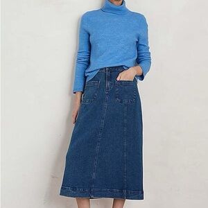 Denim Skirt - Deep Blue